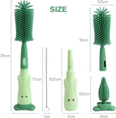 3-in-1 Silicone Baby Bottle Cleaning Brush Set
