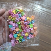 100 PCS Mini Flower Hair Claw Clips For Kid