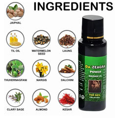 Da Zeagra Power Massage Oil for Men | Premium Herbal Oil