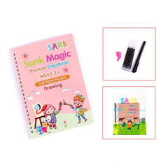 Magic book Practice [Pack of 4] | Tracing Handwriting First Preschool Baby Learning Books for Kids