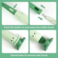 3-in-1 Silicone Baby Bottle Cleaning Brush Set