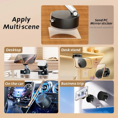 Anti-Slip Magnetic Car Phone Holder with Industrial Vacuum Suction - Universal 360°