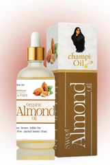 Cold-pressed Sweet Almond Oil, rich in Vitamin E & Omega-3, deeply nourishes skin, strengthens hair, and is gentle enough for baby care — 100% pure, natural & chemical-free. Quantity 100ml