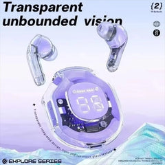 Wireless Bluetooth Headset Transparent ENC Headphones